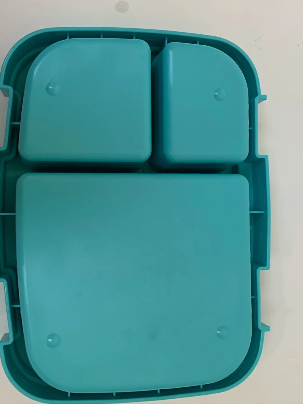 Bentgo Fresh Pair of Travel Lunch Bento Boxes in Teal and Blue, ice pack space